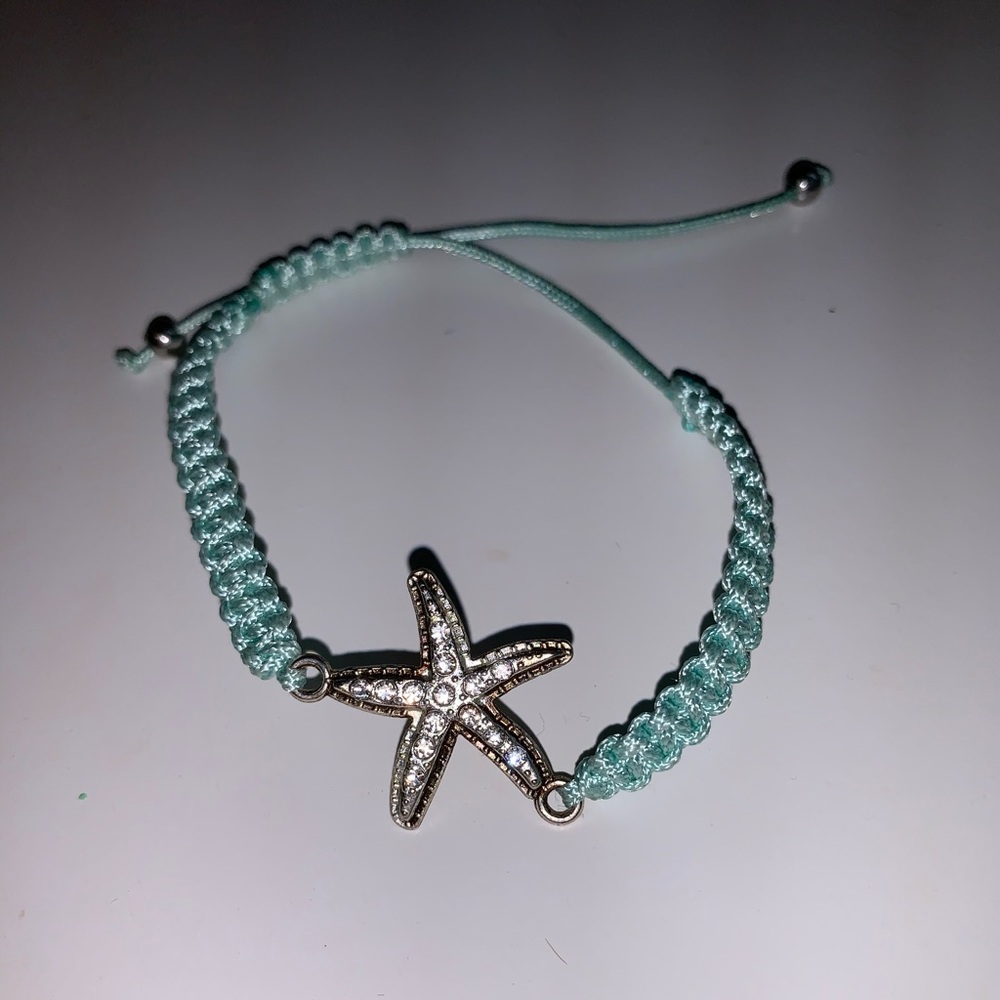 Teal starfish bracelet